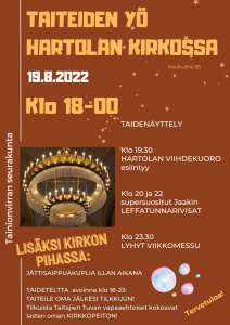 Tule kokemaan Taiteiden yö kirkossa!