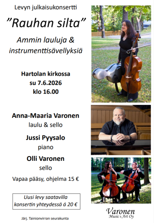 Kuvassa Anna-Maaria ja Oli Varonen sekä Jussi Pyysalo